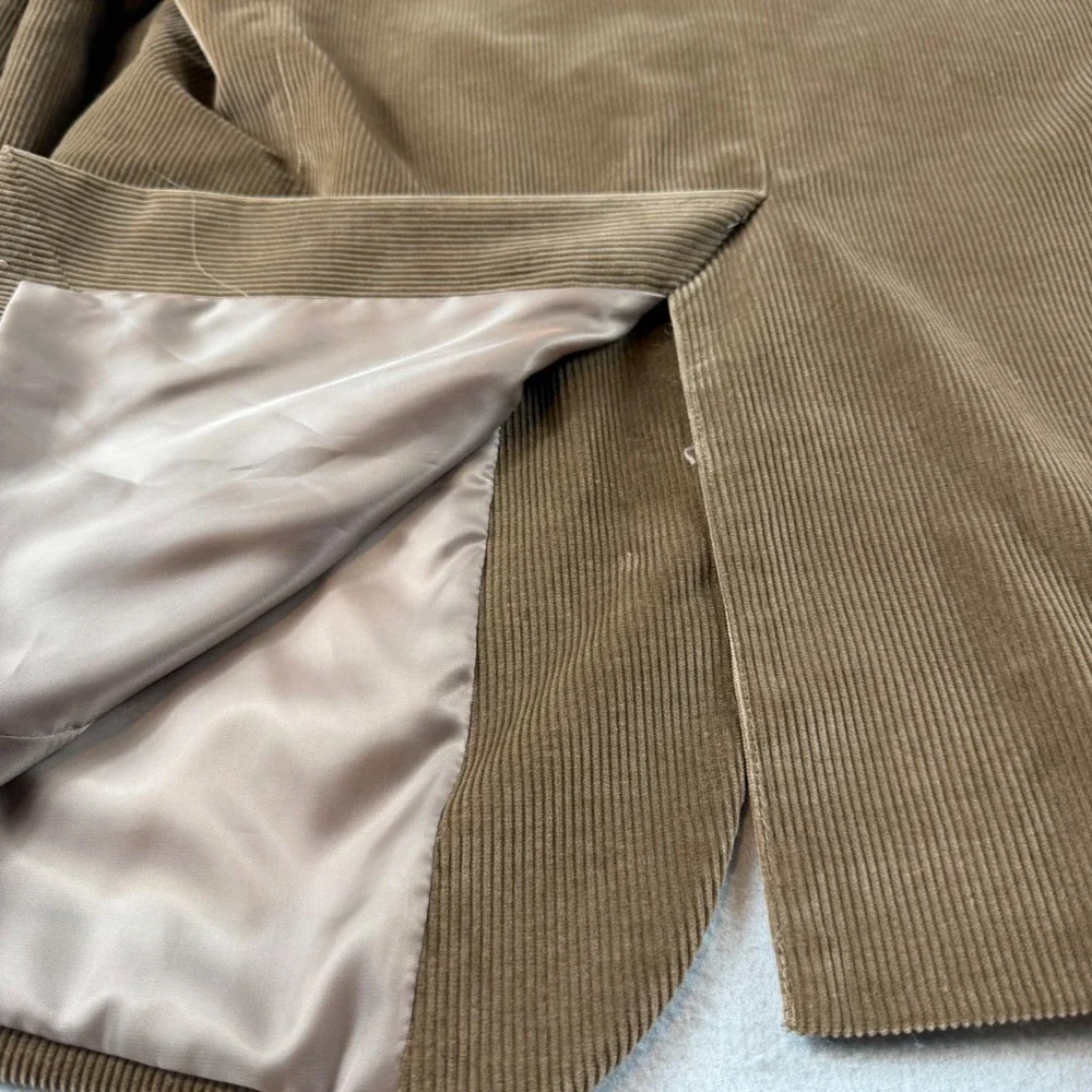 Saddlebred Mens Corduroy Blazer Sport Coat Tan Brown Two Button Jacket 42R
